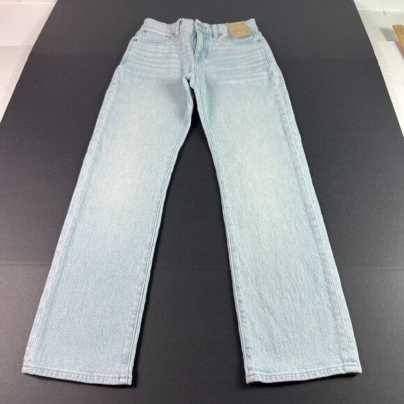 Madewell Jeans Womens Petite 24P 90s Straight High Rise Light Blue Stretch Denim - Picture 1 of 16